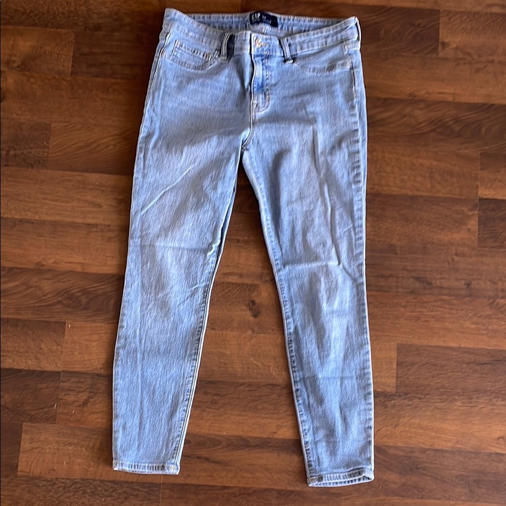GAP Light Blue Jeggings with Distressed Details